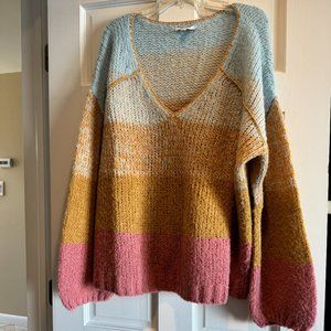 Johnny Was Desert Sun VNeck Sweater Size Large